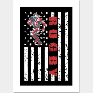 Rugby American Flag - US Sports Posters and Art